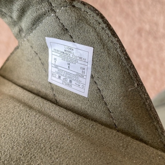 Merrell Alpine Cush Slide Wedge Sandal Women’s 7 Lichen Green EUC Outdoor Casual - Picture 2 of 13